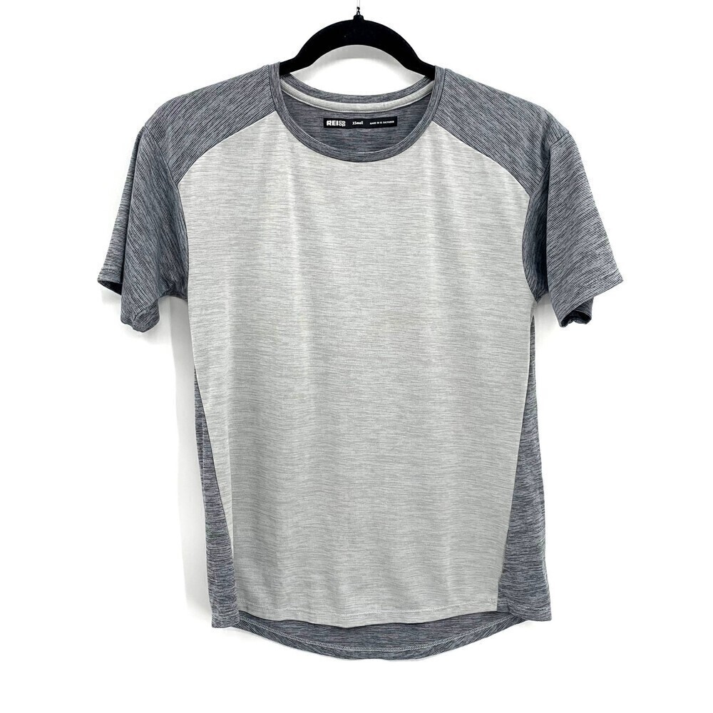 REI Co-Op Men's Heather Gray Lightweight Workout Short Sleeve Shirt Size XS